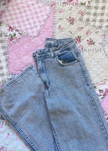 28 Beden gri Renk Gri Rahat Kesim Midi Denim Kadın Kot Pantolon