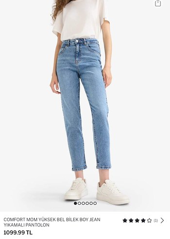 Comfort Mom Yüksek Bel Bilek Boy Jean