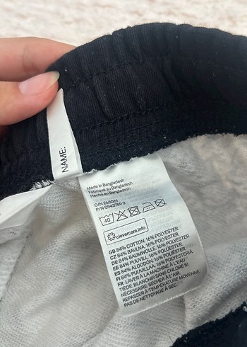 11-12 Yaş Beden Erkek Gri Batik Desenli Pamuklu Şort