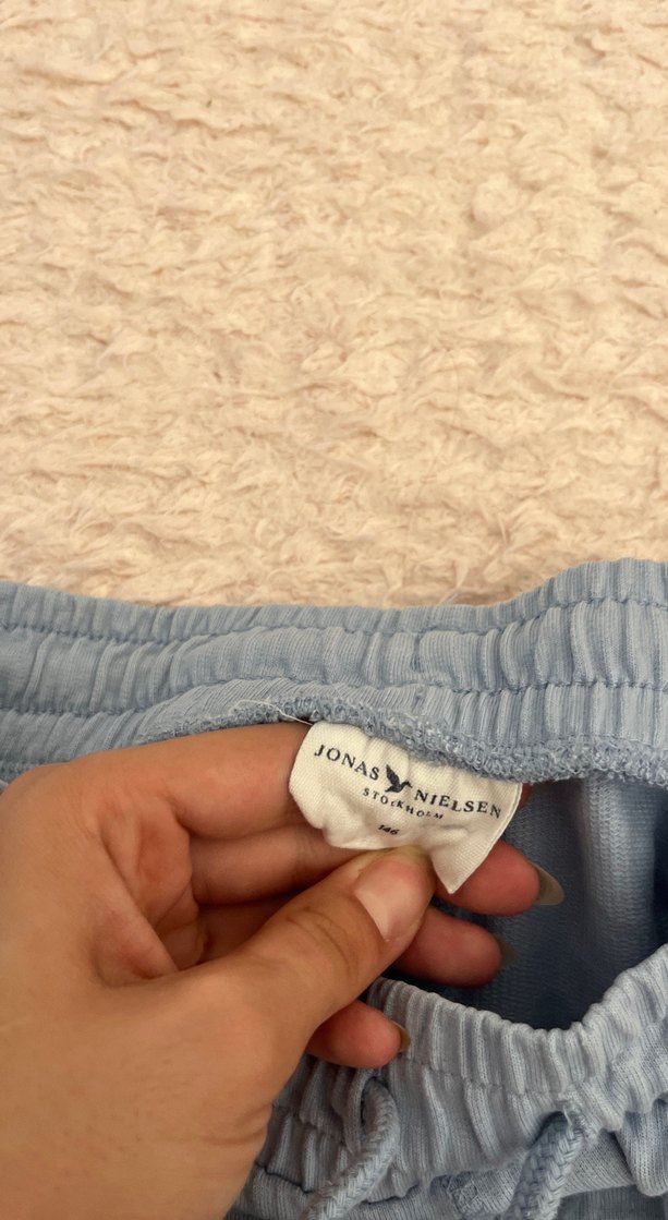 Mavi Baskılı Midi Hamile Şort - Görsel 3