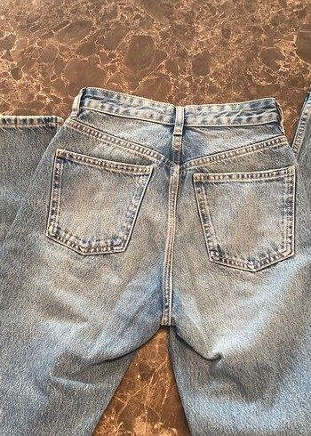 xs Beden mavi Renk Kadın Gri Denim Normal Boy Jean