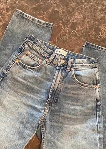 xs Beden Kadın Gri Denim Normal Boy Jean