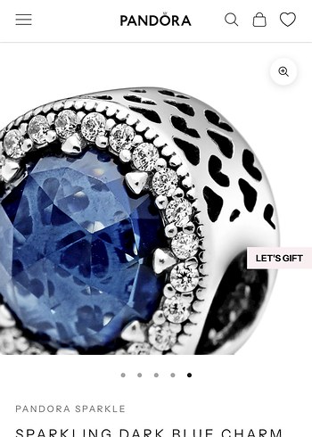 Beden Pandora Mavi Boncuk Charm