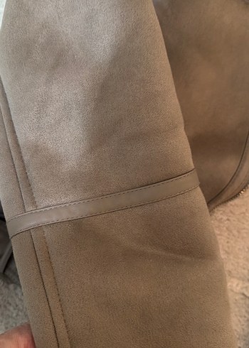 Süet Kumaşlı Kürklü Kısa Kadın Ceket - Görsel 3