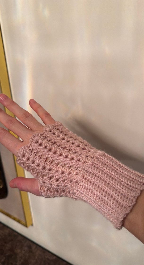 Dantel Detaylı Örgü Bohem Kadın Eldivenleri - Görsel 2