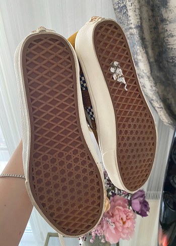 Vans Vans Kahverengi Kareli Süet Platform Sneakers