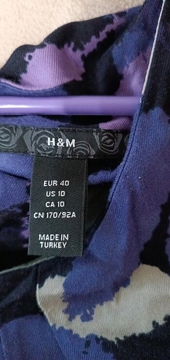 40 Beden mor Renk H&M elbise