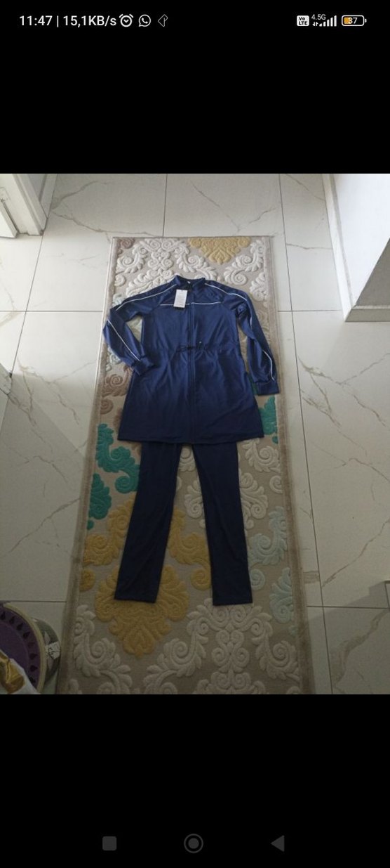 Lacivert tesettür mayo - Görsel 3