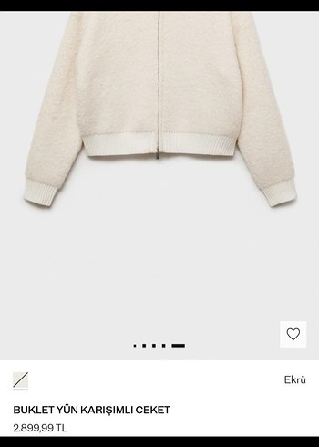 Mango buklet yün karışımlı ceket - Görsel 3