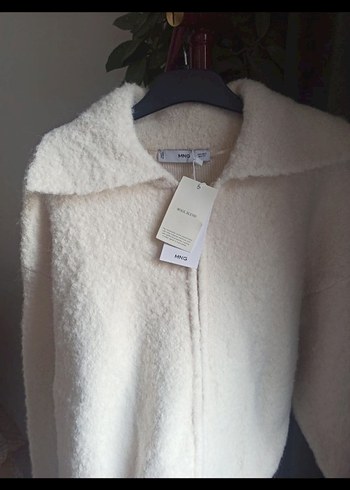 Mango buklet yün karışımlı ceket - Görsel 5