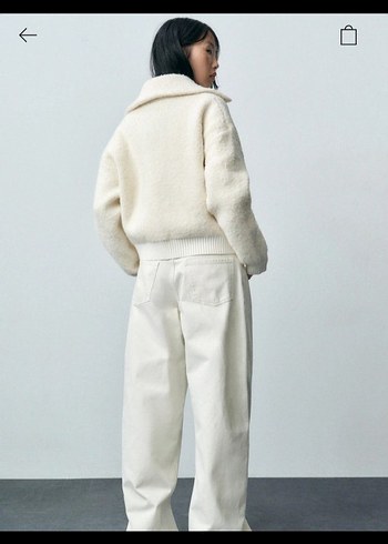 Mango buklet yün karışımlı ceket - Görsel 2