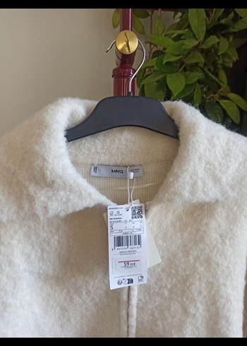 Mango buklet yün karışımlı ceket - Görsel 6