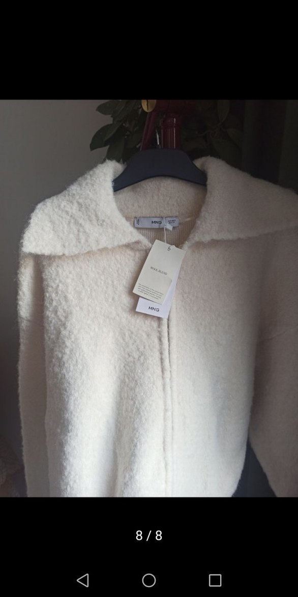 Mango buklet yün karışımlı ceket - Görsel 5