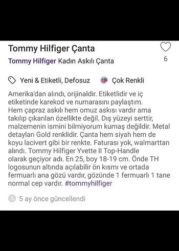 Tommy Hilfiger kadın çanta - Görsel 8