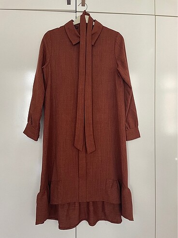 Kiremit rengi tunik/ elbise