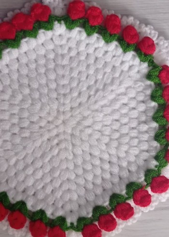 Renkli Nakışlı Örgü 3 tane çeyizlik lif - Görsel 3