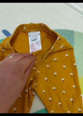 Kız Çocuk Düğmeli Kahverengi Rahat Tayt - Görsel 2