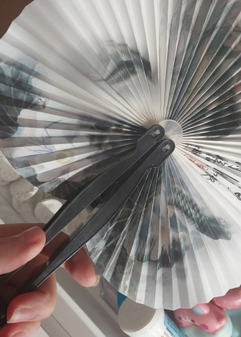 Bordo Katlanabilir Dekoratif Yelpaze - Görsel 3