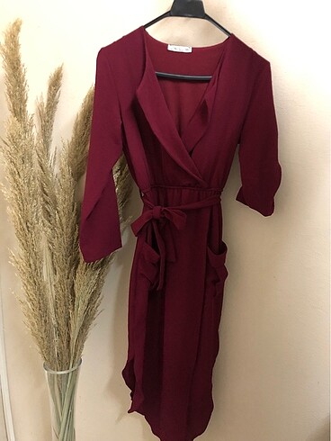 Bordo elbise