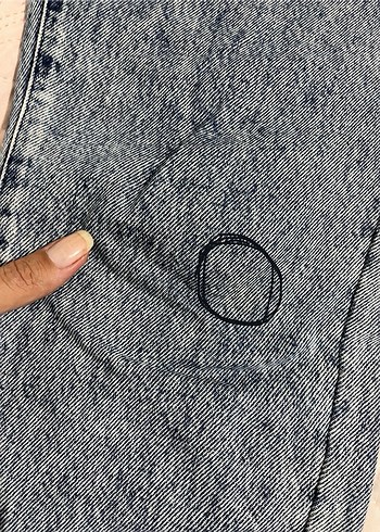 Düğmeli MAVİ GOLD Kadın Kot Pantolon - Görsel 10