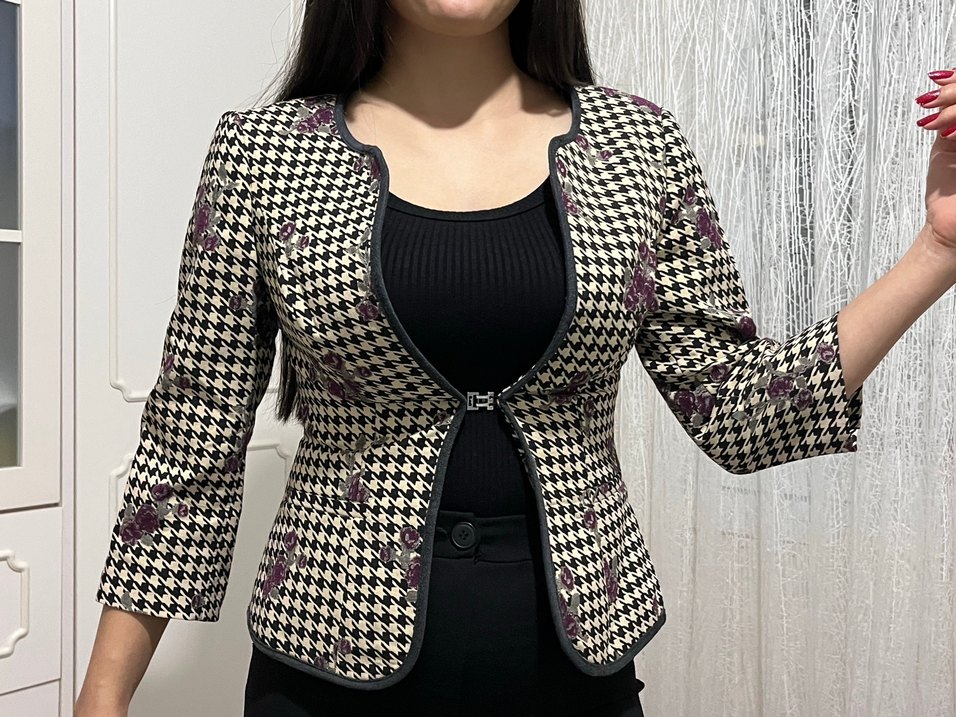 ADL Beli tokalı Vücuda Oturan Vintage Kadın Blazer - Görsel 2