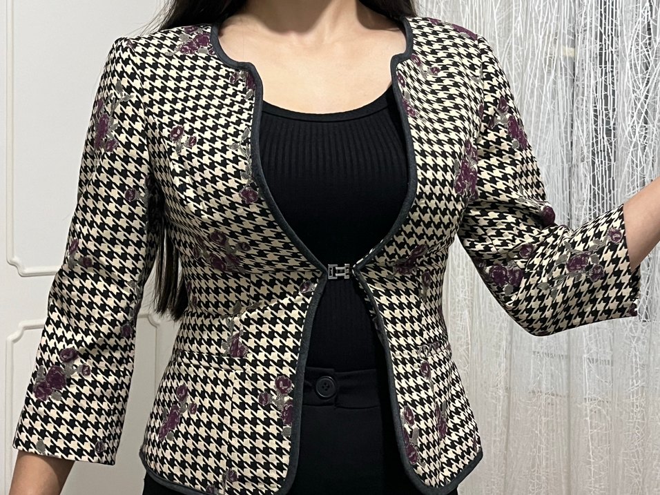 ADL Beli tokalı Vücuda Oturan Vintage Kadın Blazer - Görsel 3