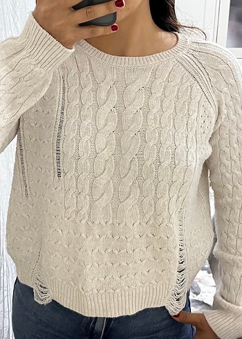 Lcw waikiki Beyaz Örgü Kadın Kazak - Görsel 4