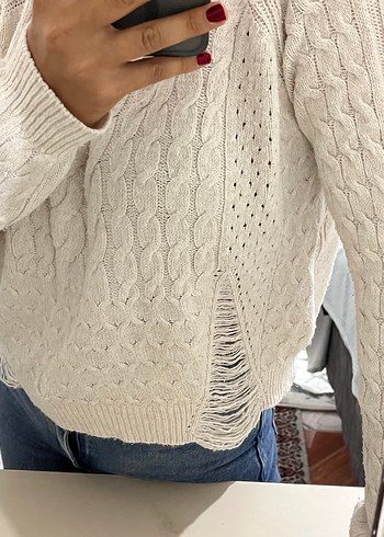 Lcw waikiki Beyaz Örgü Kadın Kazak - Görsel 5