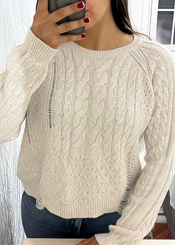 Lcw waikiki Beyaz Örgü Kadın Kazak - Görsel 10