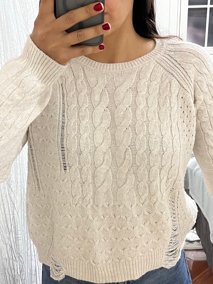 Lcw waikiki Beyaz Örgü Kadın Kazak - Görsel 2