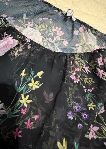 Koton Çiçek Desenli Kayık Yaka Salaş Bluz - Görsel 5