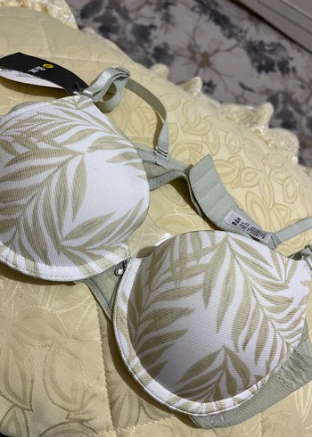 Bej yaprak Desenli 75A Sütyen - Görsel 2
