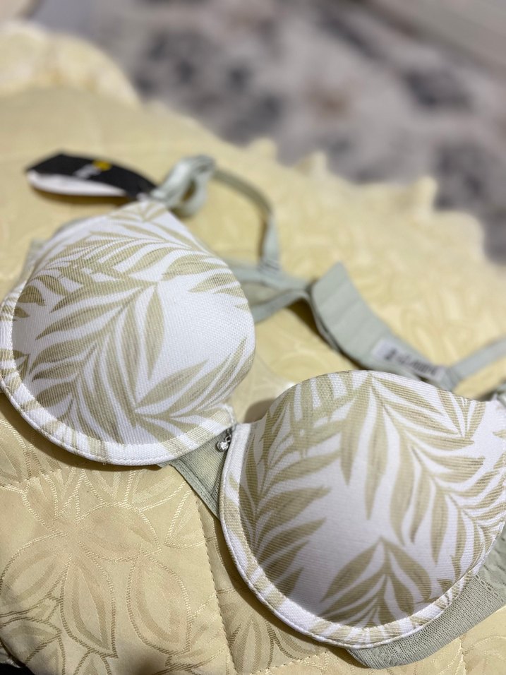 Bej yaprak Desenli 75A Sütyen - Görsel 3