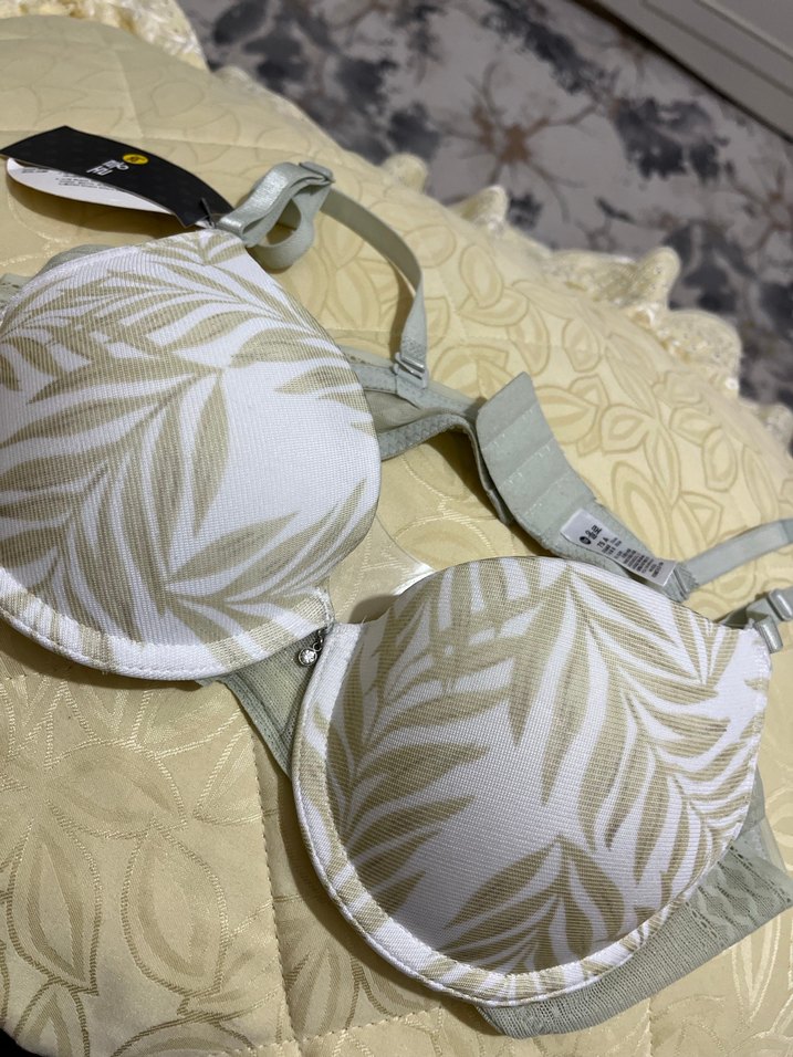 Bej yaprak Desenli 75A Sütyen - Görsel 2