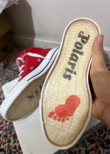 Polaris kinetix Kırmızı Kadın bez Spor Ayakkabı - Görsel 3