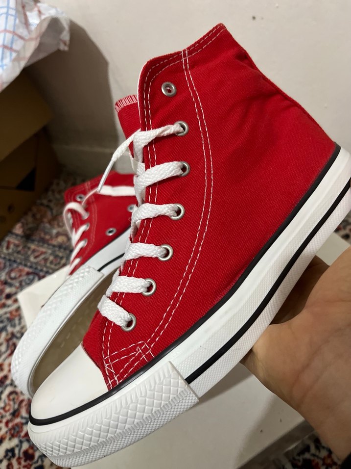 Polaris kinetix Kırmızı Kadın bez Spor Ayakkabı - Görsel 5