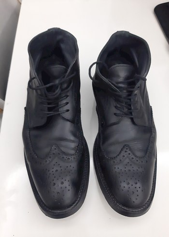 ERKEK KIŞLIK KISA BOT AYAKKABI HAKİKİ DERİ AZ KULLANILMIŞ - Görsel 6