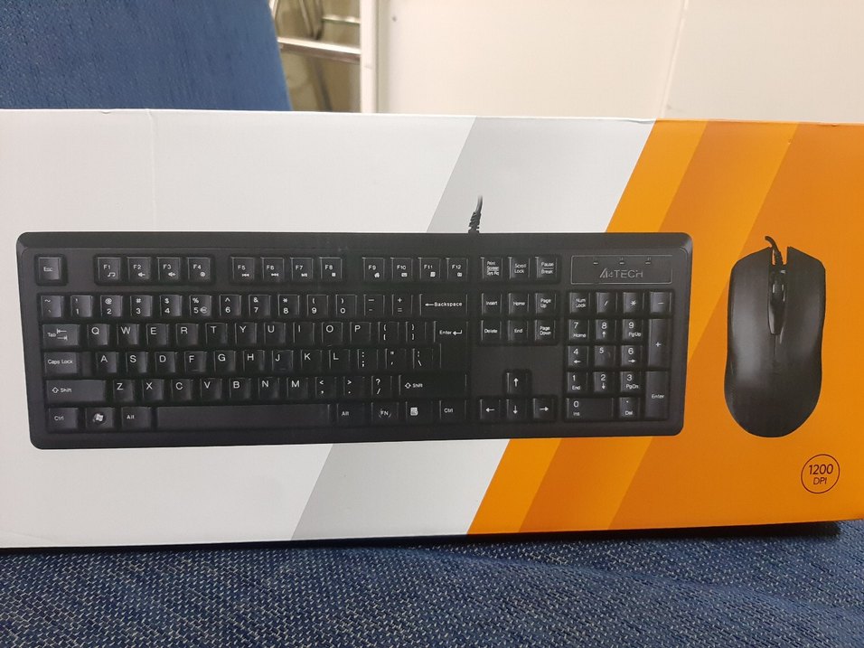 A4 TECH KABLOLU KLAVYE MAUSE SET SIFIR ÜRÜN KALİTELİ KAPALI KUTU - Görsel 2