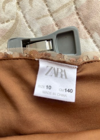 Zara Kahverengi Payetli Mini Etek çocuk