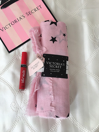 diğer Beden pembe Renk Victoria Secret eşarp / Scarf Pink stars