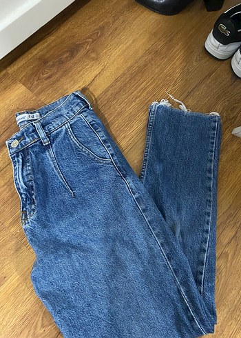 Mom jean Kot Pantolon
