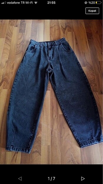 Zara mom jean taş gri