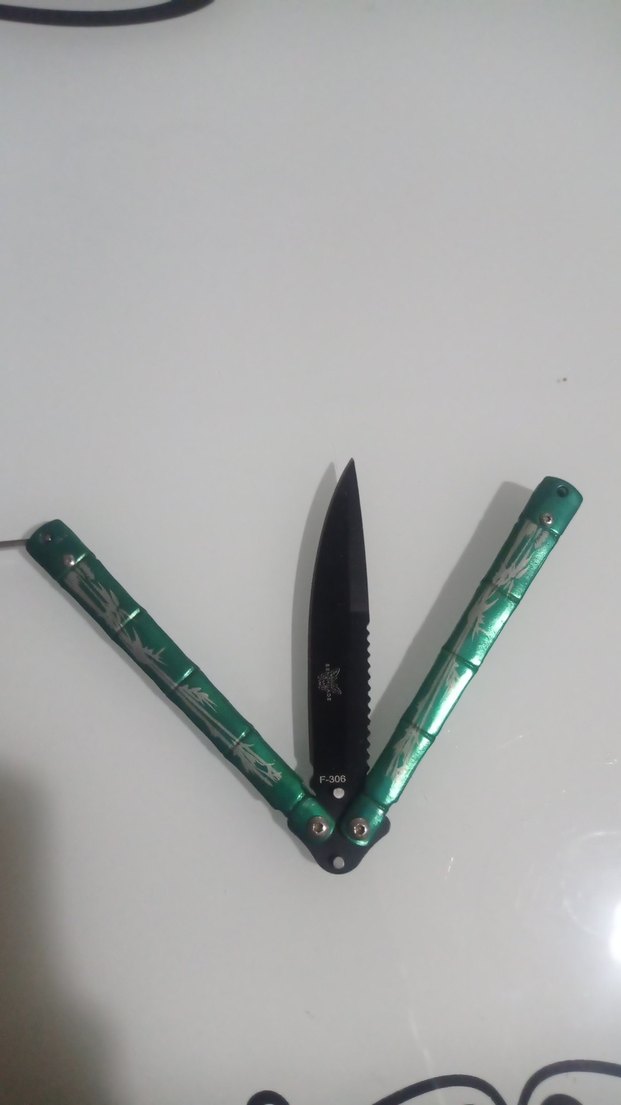 Yeşil Renkli Kelebek Bıçak - Görsel 4