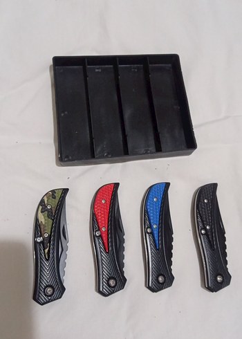 Çok Renkli Katlanabilir Kamp Bıçağı Seti - Görsel 2