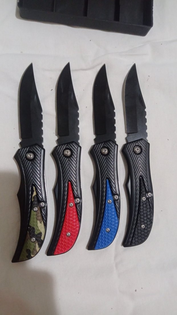 Çok Renkli Katlanabilir Kamp Bıçağı Seti - Görsel 5