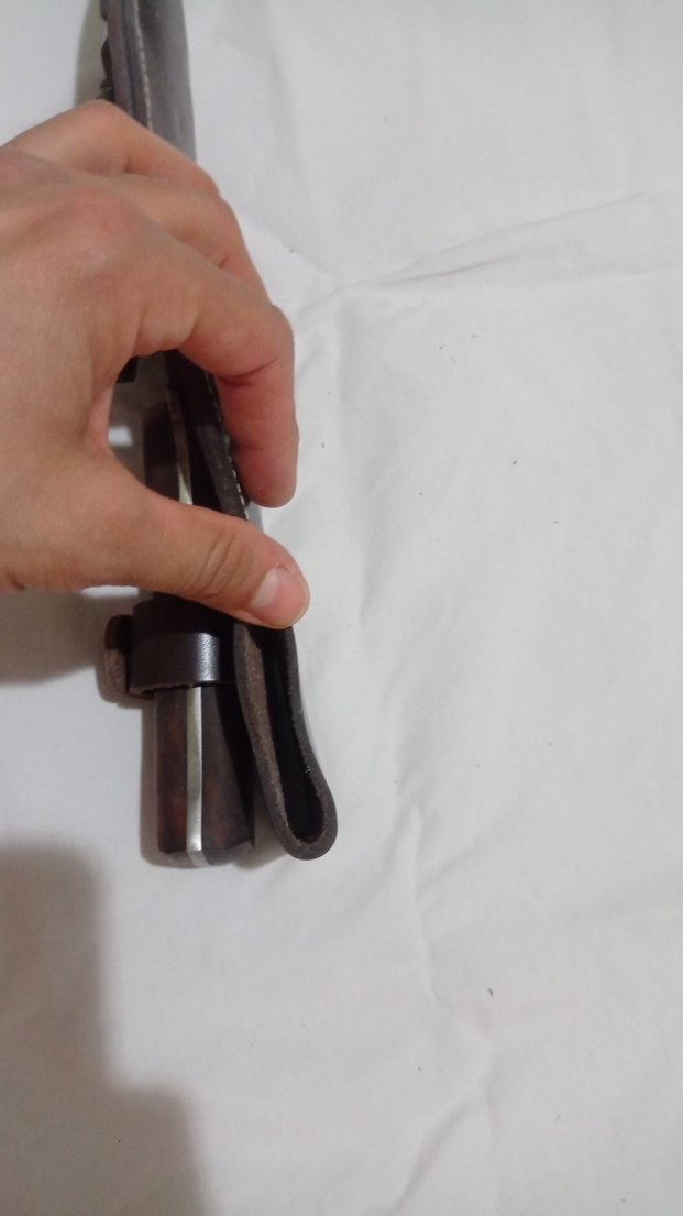 Kahverengi Ahşap Saplı babalı oğullu bıçak Seti - Görsel 4