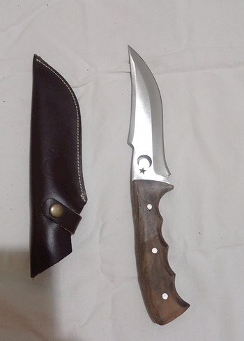 Kahverengi Saplı Bıçak ve Kılıfı - Görsel 3