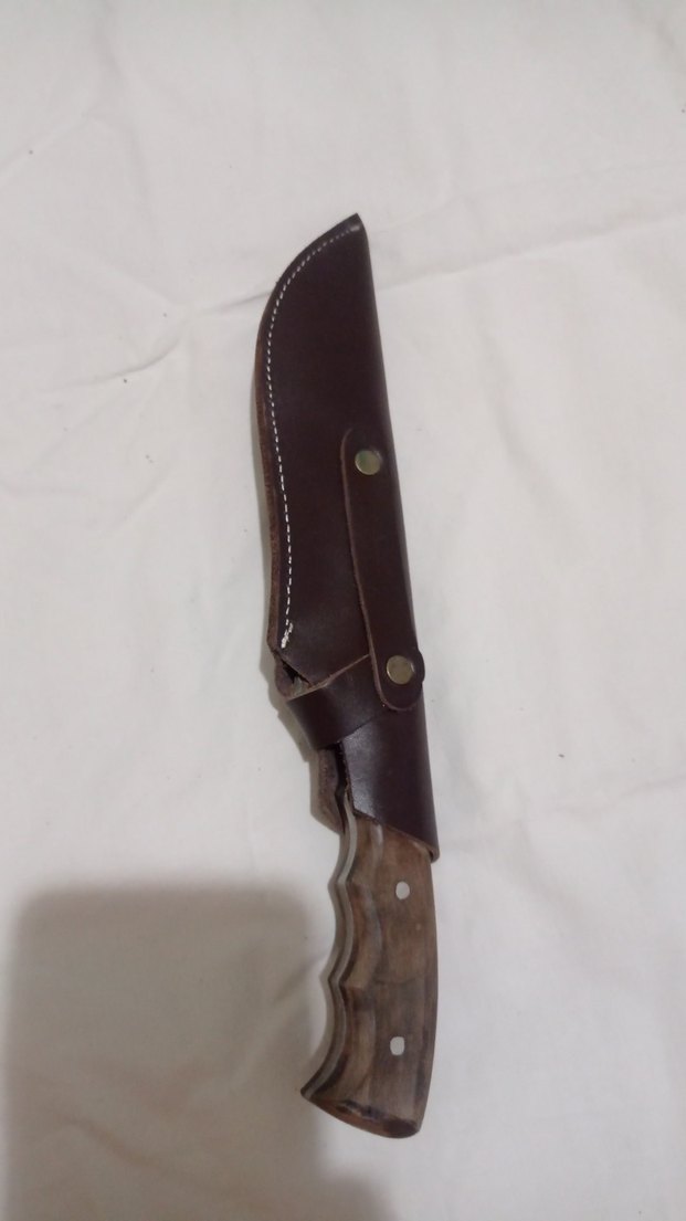 Kahverengi Saplı Bıçak ve Kılıfı - Görsel 2
