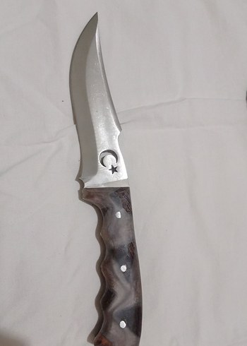 epoksi kabze paslanmaz çelik Kahverengi Deri Kılıflı Bıçak - Görsel 3