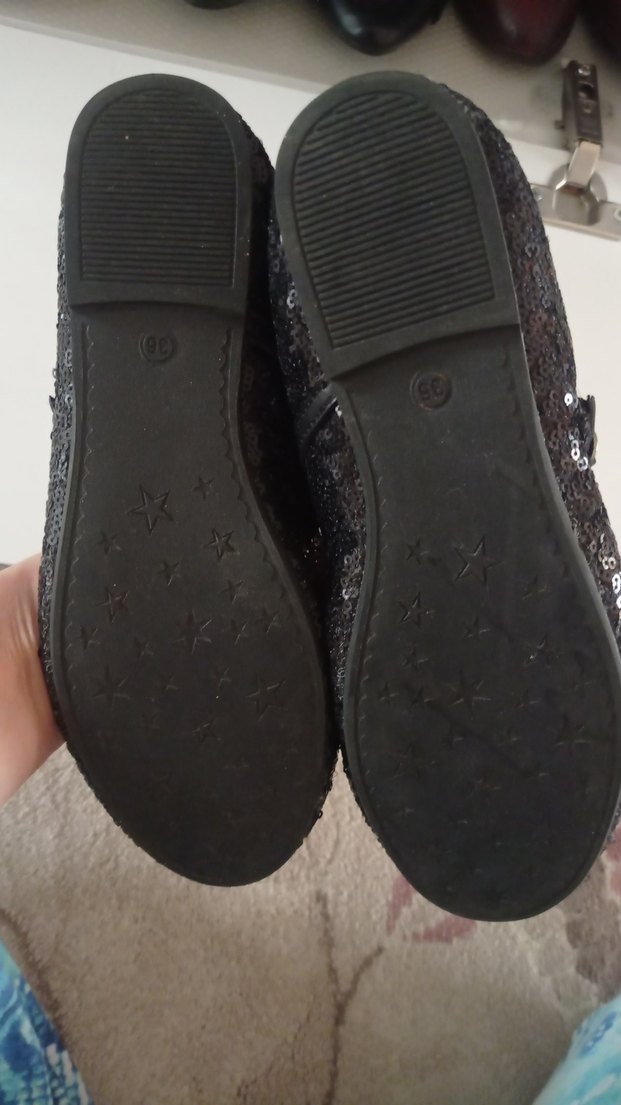 Kız Çocuk Siyah Nakışlı Tokalı Babet - Görsel 3